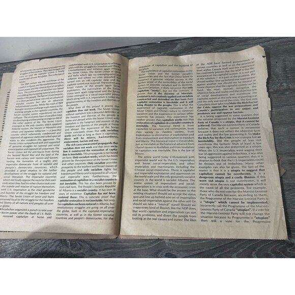 Vintage Newspaper Vote for the Marxist-Leninist Candidates Paperback 1980 - Picture 3 of 5